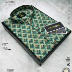 Green Afsan Print Panjabi cod-P04