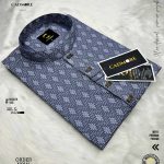 White Print Grey Panjabi cod-P03