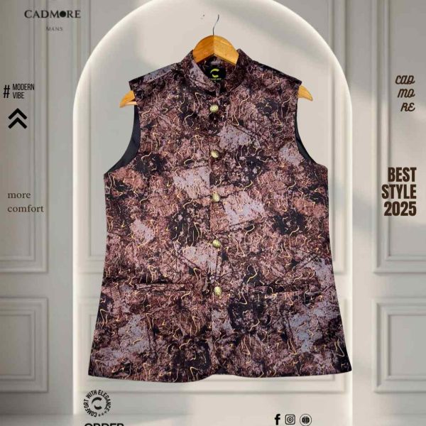 Afsan Coffee Waistcoat cod-A07