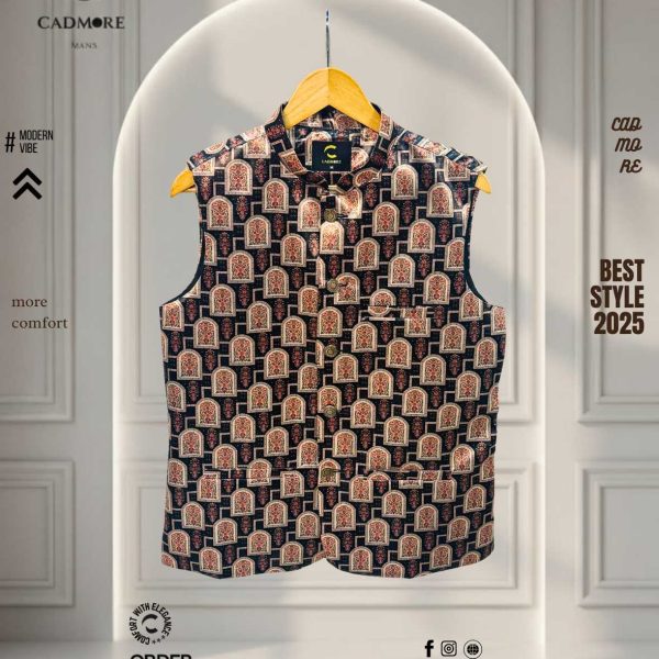 Mughal Print Waistcoat cod – A20