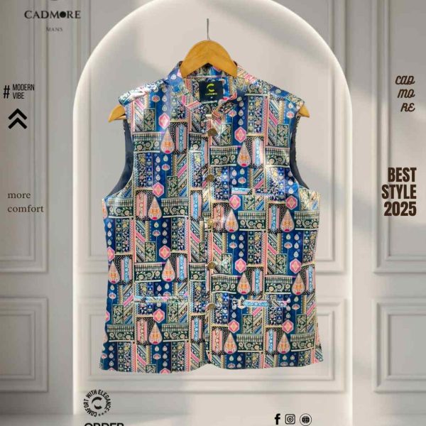 Heritage Print Waistcoat cod-A21