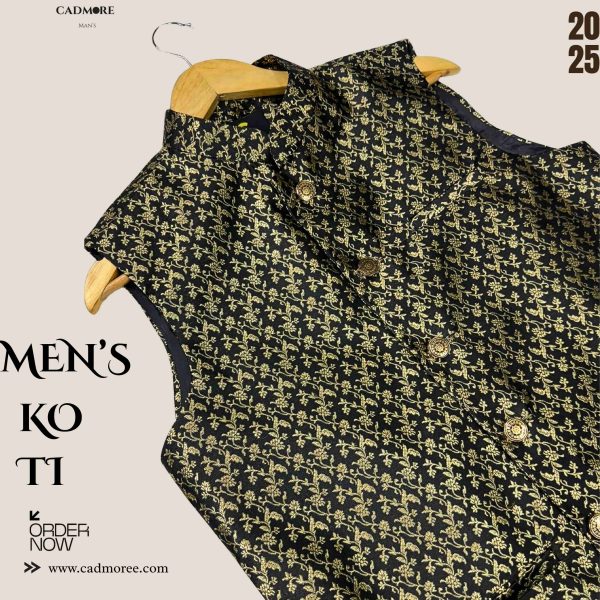 Floral Gold Kathan Waistcoat cod - A15