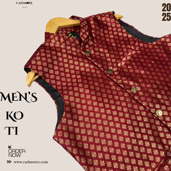 Royal Ruby Kathan Waistcoat cod - A16