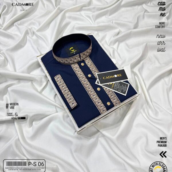 Sahara Azlan Navy Blue Panjabi cod- S 06