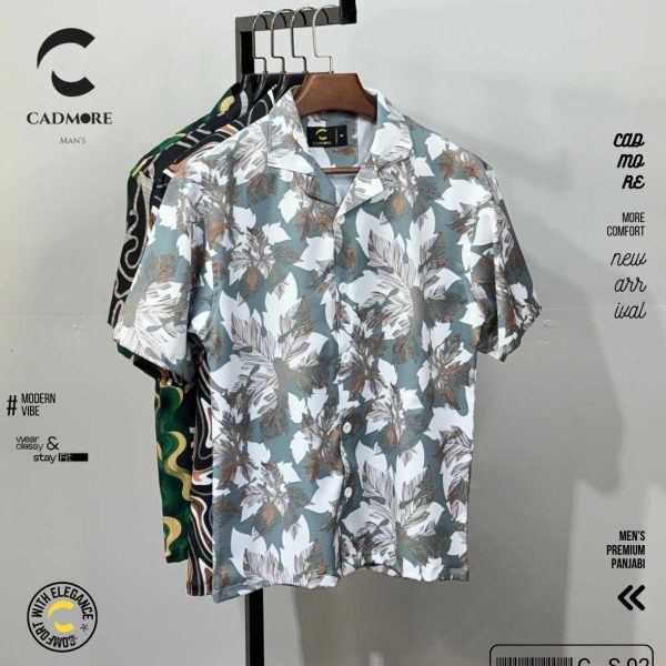 Century Leaf Half Sleeve Drop Shoulder Shirt cod - CS 02