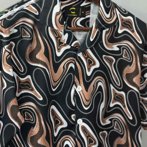 Melted Marble Half Sleeve Drop Shoulder Shirt cod - CS 03