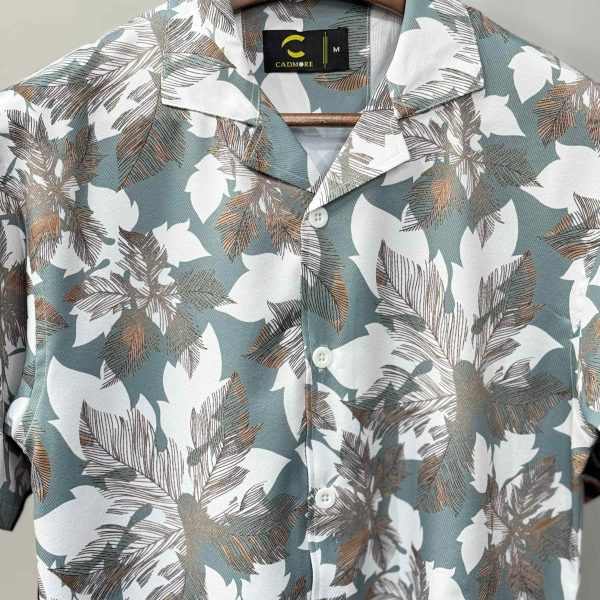 Century Leaf Half Sleeve Drop Shoulder Shirt cod - CS 02