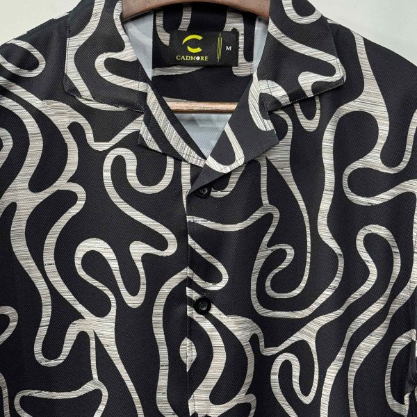 Obsidian Flow Half Sleeve Drop Shoulder Shirt cod - CS 04