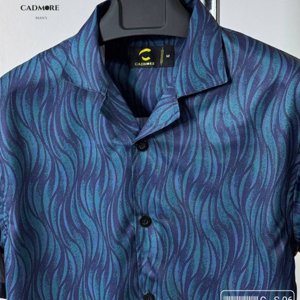 Nocturne Wave Half Sleeve Drop Shoulder Shirt cod – CS 06