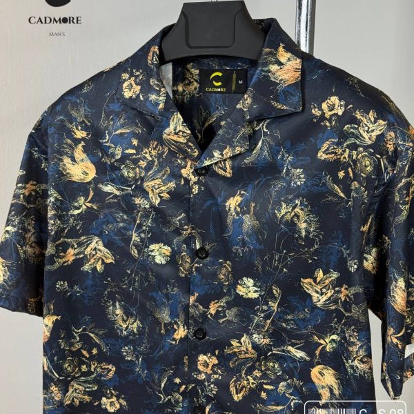 Midnight Garden Half Sleeve Drop Shoulder Shirt cod – CS 08