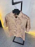 Brown Blossom Half Sleeve Drop Shoulder Shirt cod – CS 13 - Image 5